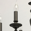 Grafitowy, sześcioramienny żyrandol DelRey MW-LIGHT Neoclassic 700011206