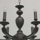 Grafitowy, sześcioramienny żyrandol DelRey MW-LIGHT Neoclassic 700011206