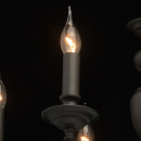 Grafitowy, sześcioramienny żyrandol DelRey MW-LIGHT Neoclassic 700011206