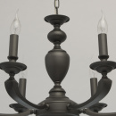 Grafitowy, sześcioramienny żyrandol DelRey MW-LIGHT Neoclassic 700011206