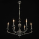 Grafitowy, sześcioramienny żyrandol DelRey MW-LIGHT Neoclassic 700011206
