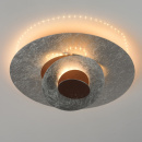 Industrialna lampa sufitowa srebrno-rdzawe okręgi RegenBogen 452013901