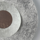 Industrialna lampa sufitowa srebrno-rdzawe okręgi RegenBogen 452013901