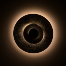 Industrialna lampa sufitowa srebrno-rdzawe okręgi RegenBogen 452013901