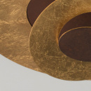 Industrialna lampa sufitowa złoto-rdzawe okręgi RegenBogen 452013801