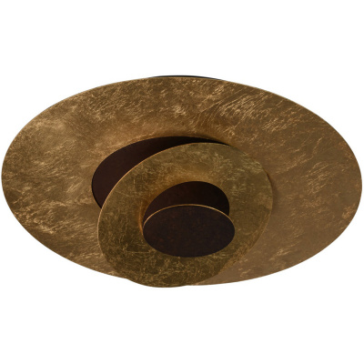 Industrialna lampa sufitowa złoto-rdzawe okręgi RegenBogen 452013801