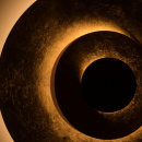 Industrialna lampa sufitowa złoto-rdzawe okręgi RegenBogen 452013801