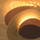 Industrialna lampa sufitowa złoto-rdzawe okręgi RegenBogen 452013801