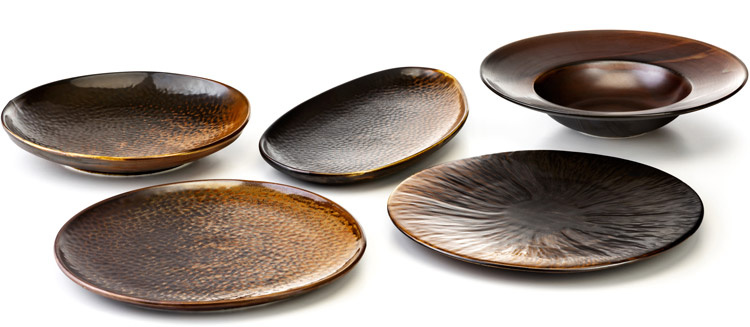 Zastawa stołowa postarzana miedź Fire Verlo