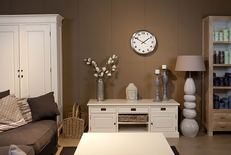 Zegar ścienny Nextime Arabic biały, 34 cm