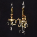 Jasnozłoty kinkiet ścienny na 2 żarówki, bogato ozdobiony MW-LIGHT Classic - wyc 683021202