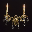 Jasnozłoty kinkiet ścienny na 2 żarówki, bogato ozdobiony MW-LIGHT Classic - wyc 683021202