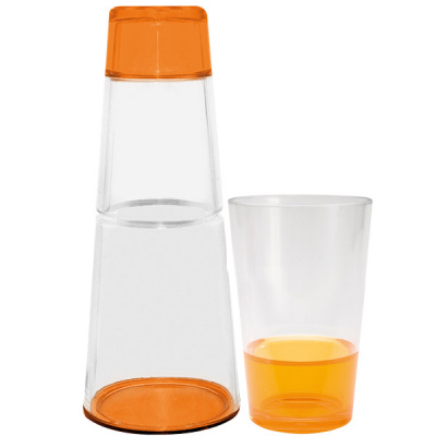 Karafka i szklanka Fizz ZAK! Designs pomarańczowa ZA-1372-7085