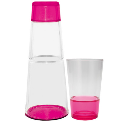 Karafka i szklanka Fizz ZAK! Designs różowa 1ZA-213-7085