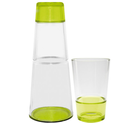 Karafka i szklanka Fizz ZAK! Designs zielona 0989-7085