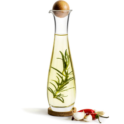 Karafka na oliwę lub ocet z dębowym korkiem i podstawką Sagaform Nature SF-5017734