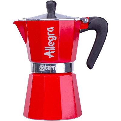 Kawiarka aluminiowa Bialetti Aeternum Allegra 300 ml, czerwona Bialetti-101