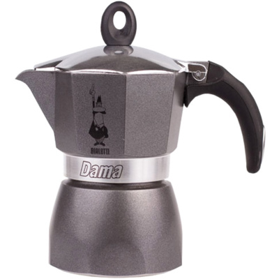 Kawiarka aluminiowa Bialetti Dama Glamour 3 filiżanki, szara Bialetti-006