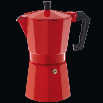 Kawiarka Aluminium Classico Cilio 6 filiżanek czerwona CI-321203