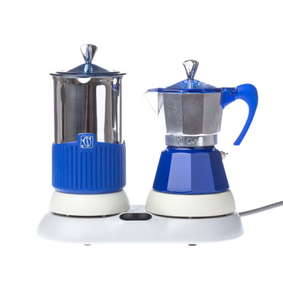 Kawiarka elektryczna ze spieniaczem G.A.T. Gatpuccino 4tz - Niebieska 602004BL