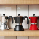 Kawiarka stalowo-aluminiowa Tivoli 6 Leopold Vienna czarna LV113008