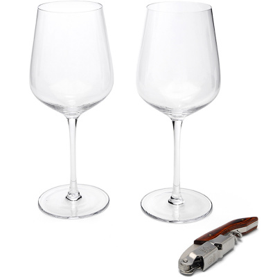 Kieliszki do wina i korkociąg Zestaw prezentowy Leopold Vienna LV217001