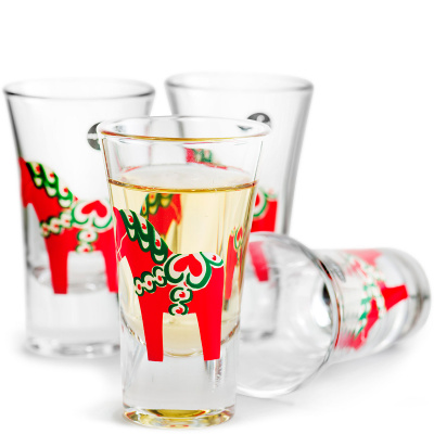 Kieliszki do wódki z konikiem Dala Sweden 4 sztuki SF-5017739