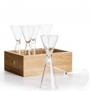 Kieliszki podwójne na drewnianej podstawie Sagaform Nature SF-5017704
