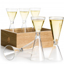 Kieliszki podwójne na drewnianej podstawie Sagaform Nature SF-5017704