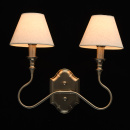 Kinkiet 2-ramienny satin nickel, białe klosze MW-LIGHT Neoclassic 614021202