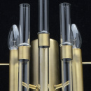 Kinkiet 2-żarówki, mosiężna podstawa, szklane rury MW-LIGHT Classic 285021002