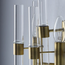 Kinkiet 2-żarówki, mosiężna podstawa, szklane rury MW-LIGHT Classic 285021002