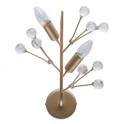 Kinkiet Adriatic perłowe złoto i kryształy MW-LIGHT Flora 280021902