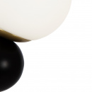 Kinkiet biała kula na czarno-złotej podstawie Nostalgia Maytoni MOD048WL-01G