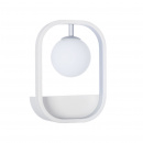 Kinkiet biała kula w białej ramce Avola Maytoni Modern MOD431-WL-01-WS