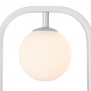 Kinkiet biała kula w białej ramce Avola Maytoni Modern MOD431-WL-01-WS