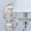 Kinkiet biało-złoty z białym abażurem Augustine MW-LIGHT Elegance 419021801