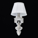 Kinkiet biało-złoty z białym abażurem Augustine MW-LIGHT Elegance 419021801