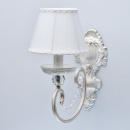 Kinkiet biało-złoty z białym abażurem Augustine MW-LIGHT Elegance 419021801