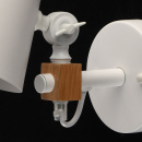 Kinkiet biały z drewnianym elementem MW-LIGHT Megapolis 693021301