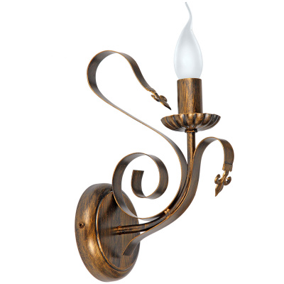 Kinkiet brązowo-złoty, pojedynczy, klasyczny, pojedynczy Vitaluce VE1350/1A