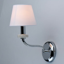 Kinkiet chromowany, biały abażur Vitalina MW-LIGHT Elegance 448024401
