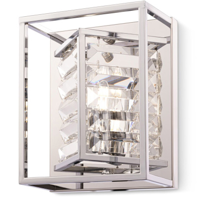 Kinkiet chromowany, kryształy w klatce Tening Maytoni MOD060WL-01CH