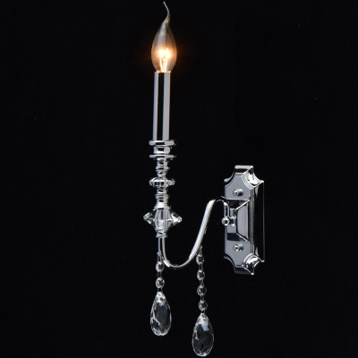 Kinkiet chromowany świecznik z kryształami Consuelo MW-LIGHT Classic 614022401