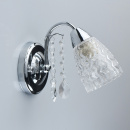 Kinkiet chromowany, szklany klosz, kryształki Amelia MW-LIGHT Flora 294026001