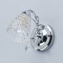 Kinkiet chromowany, szklany klosz, kryształki Amelia MW-LIGHT Flora 294026001