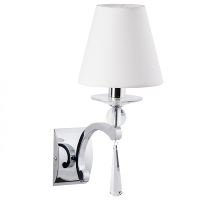 Kinkiet chromowany z białym abażurem Palermo CHIARO Elegance 386023001