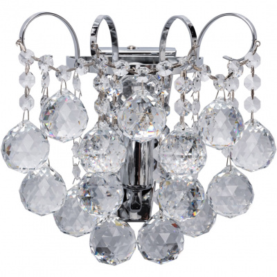 Kinkiet chromowany z dużymi kryształami Pearls MW-LIGHT Crystal 232028301