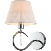 Kinkiet chromowany z prążkowanym abażurem Talia Maytoni Modern MOD334-WL-01-N