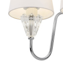 Kinkiet chromowany z trzema białymi abażurami Florero Maytoni MOD078WL-03CH